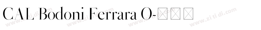 CAL Bodoni Ferrara O字体转换